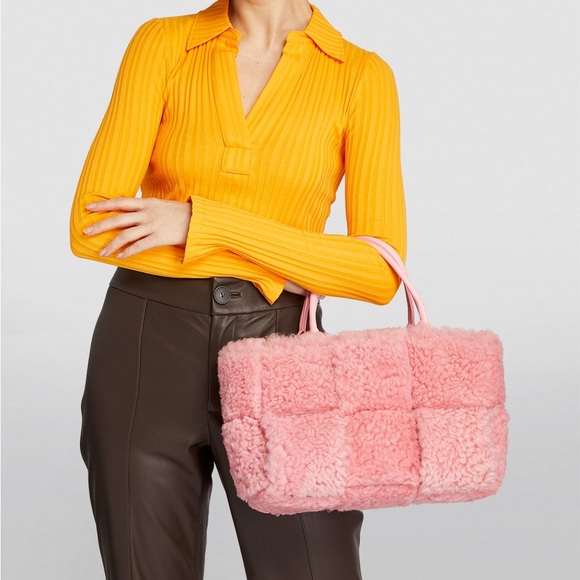 NWT Bottega Veneta Small Shearling Arco Tote - Picture 2 of 8